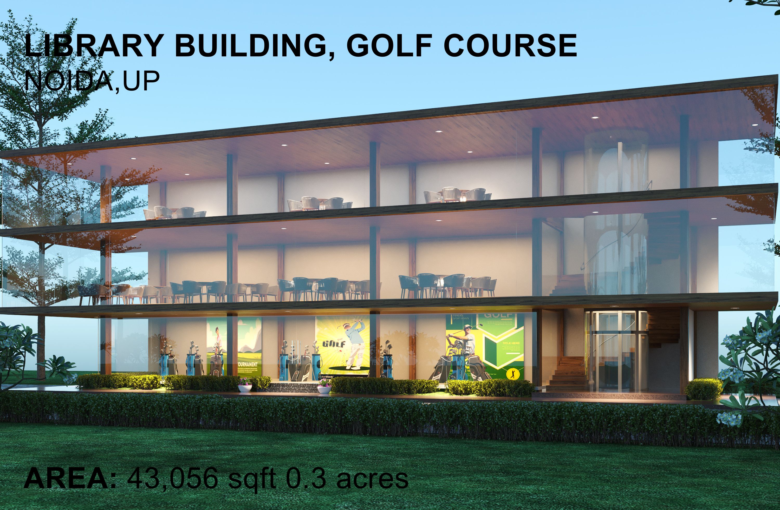 LIBRARY BUILDING, GOLF COURSE